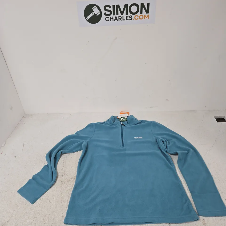 REGATTA GREAT OUTDOORS STORM BLUE FLEECE ZIP-NECK – UK 12