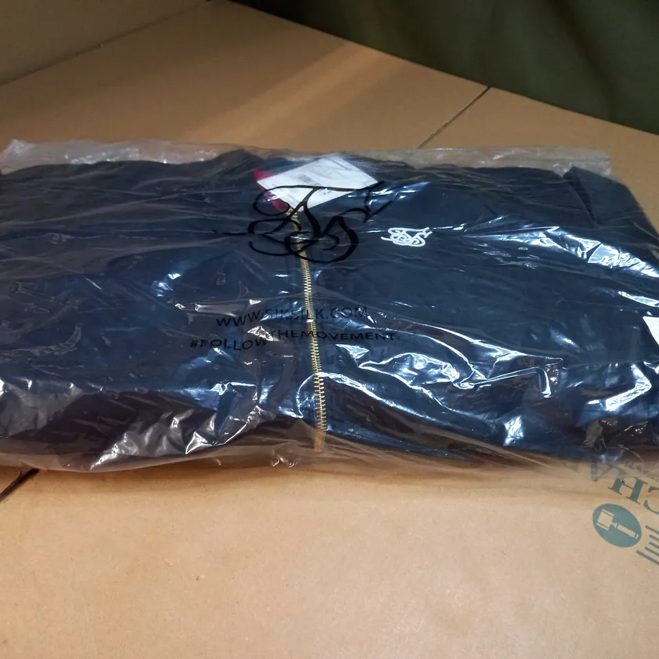 PACKAGED SILKSILK BLACK/LOGO FLIGHT BOMBER JACKET - XL