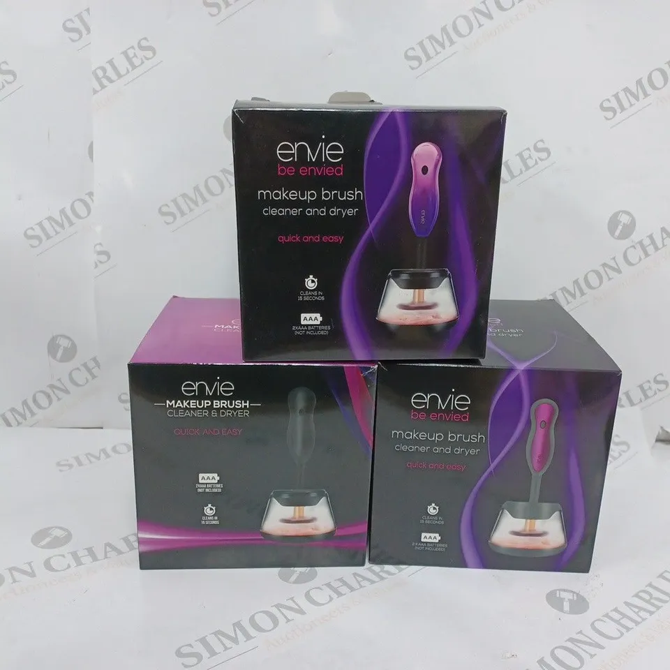 3 X BOXED ENVIE MAKEUP BRUSH CLEANER AND DRYER 