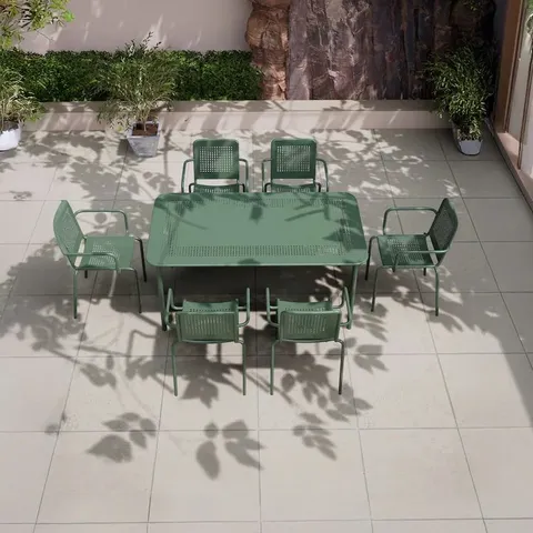 BOXED ROYALCRAFT PORTO DINING TABLE 160×90CM - OLIVE