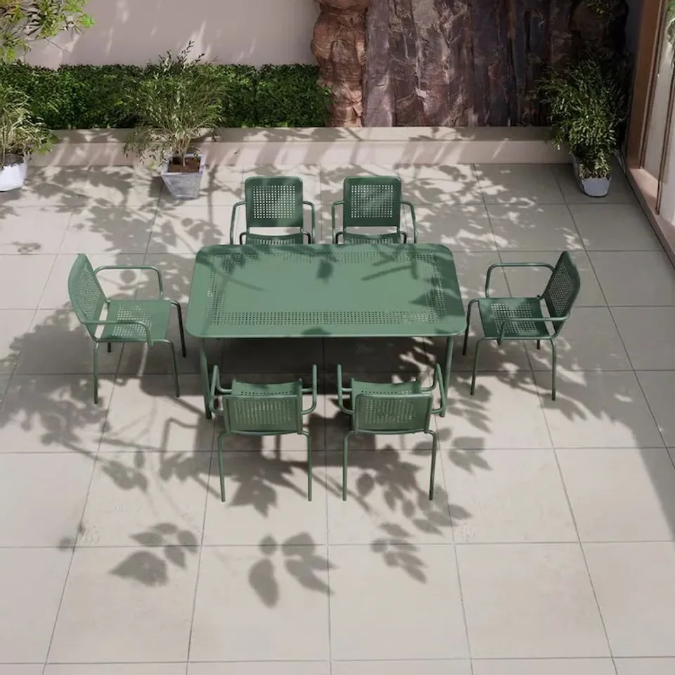 BOXED ROYALCRAFT PORTO DINING TABLE 160×90CM - OLIVE