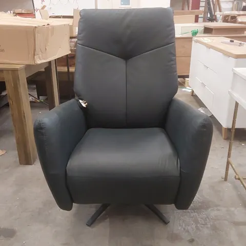LUXOR GENUINE LEATHER SWIVEL ELECTRIC RECLINER