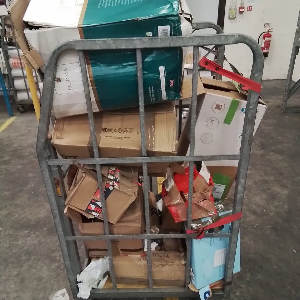 A CAGE OF VARIOUS ELECTRICAL HOUSEHOLD GOODS