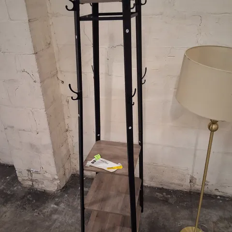 AIRALYN STEEL FREESTANDING 8-HOOK COAT RACK - BEIGE