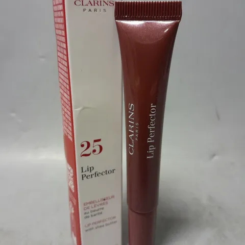 BOXED CLARINS LIP PERFECTOR 12ML #25 MULBERRY GLOW