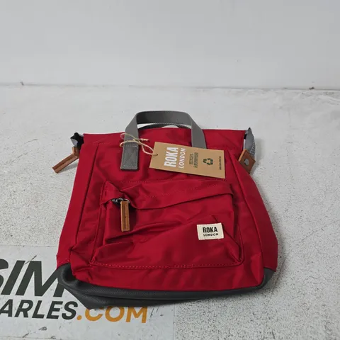ROKA LONDON RED RECYCLED NYLON BACKPACK