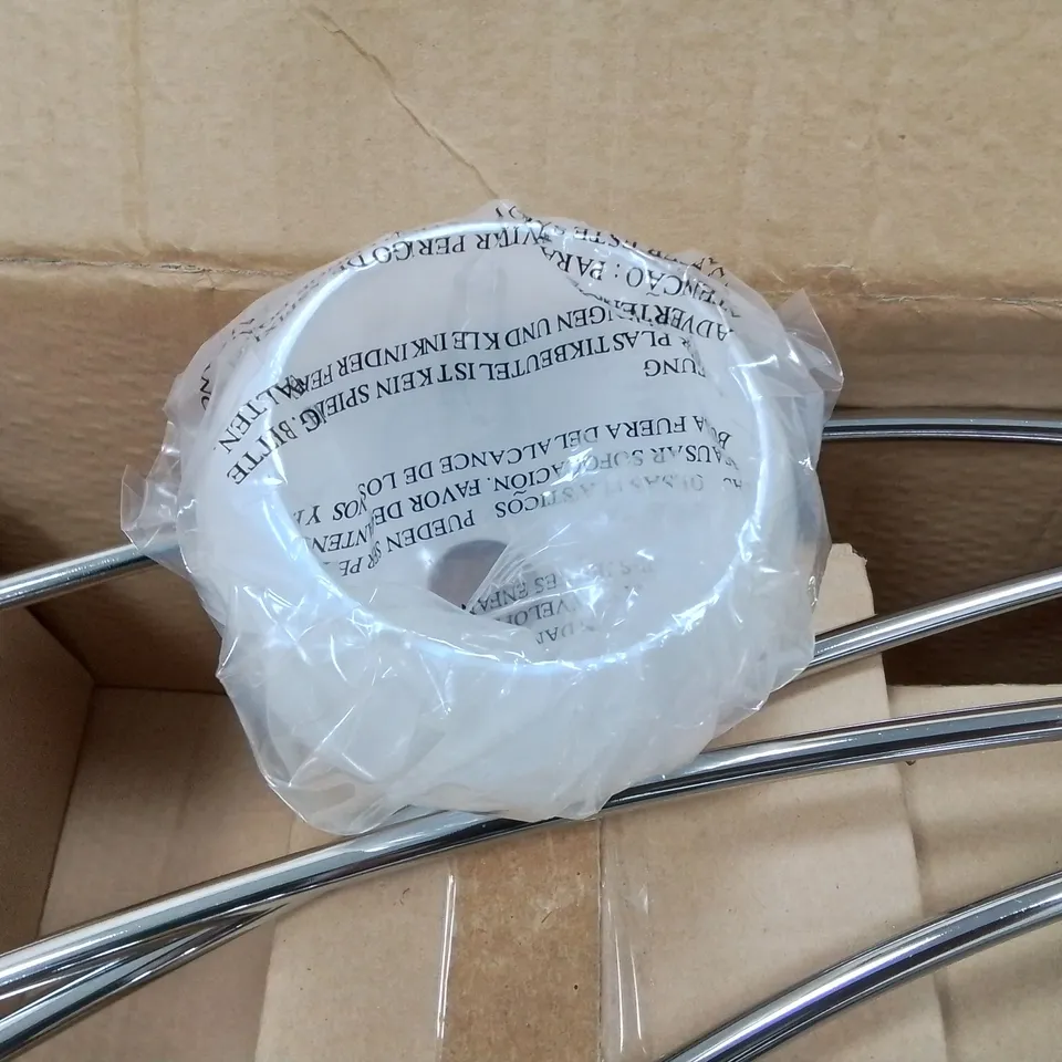 BOXED CHROME 5-LAMP FLOOR LIGHT - COLLECTION ONLY