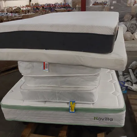 PALLET CONTAINING APPROXIMATELY 7 UNBAGGED MATTRESSES IN VARIOUS SIZES AND SPECS