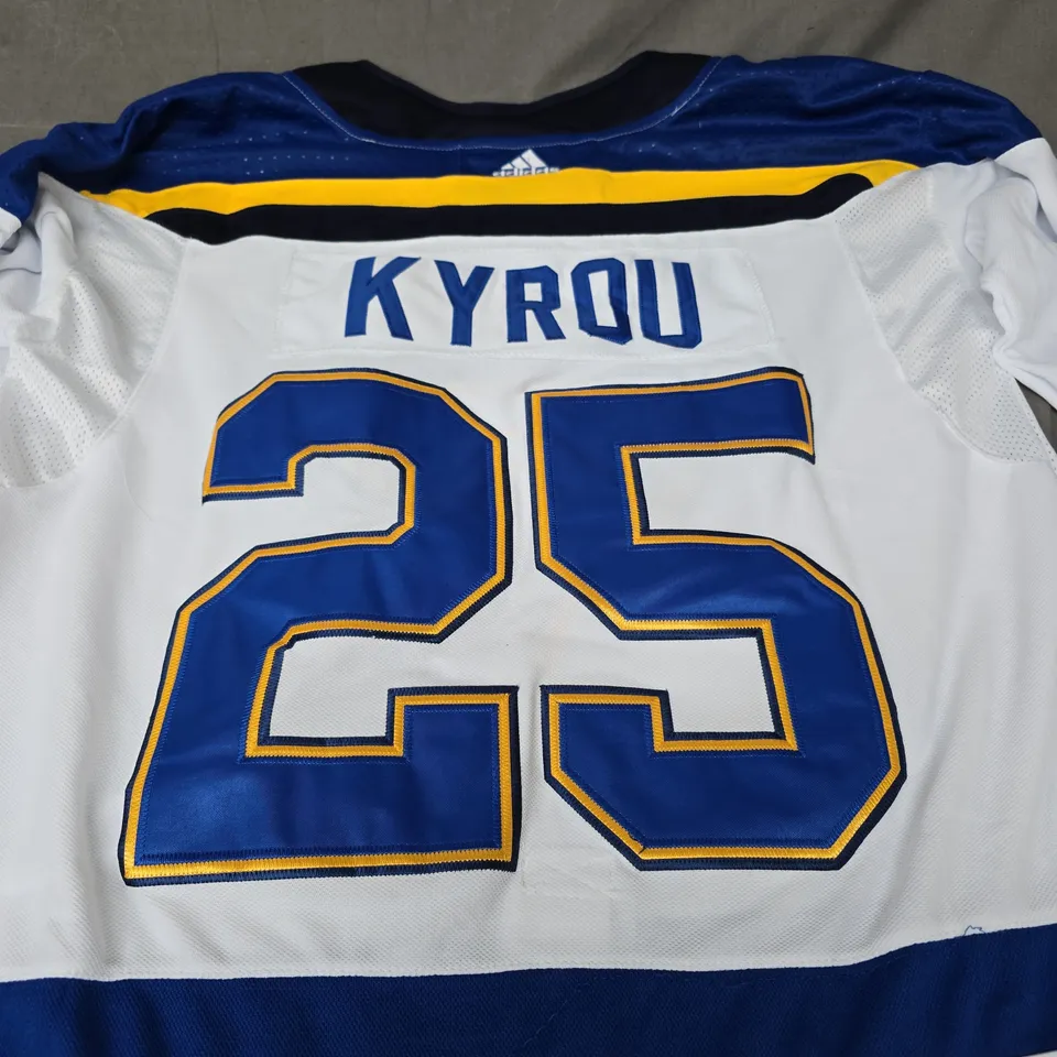 NHL ST.LOUIS BLUES HOCKEY SHIRT - SIZE 50 - KYROU 25
