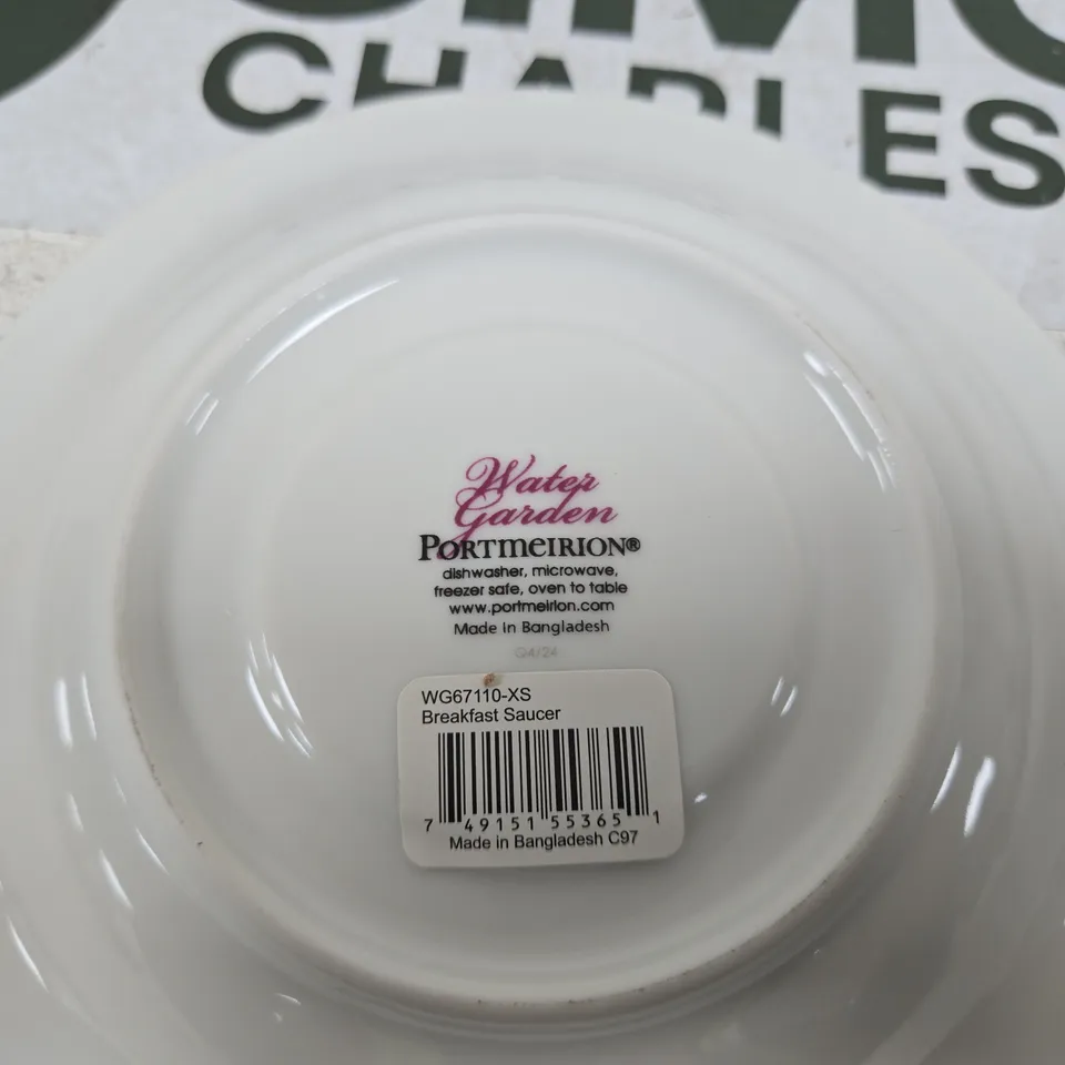 SET OF 2 PORTMEIRION WATER GARDEN SAUCER AND CUPS (4 ITEMS IN TOTAL)