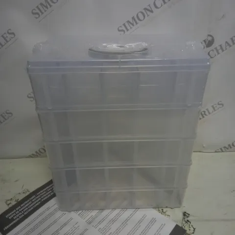 5-TIER STORAGE BOX WITH ADJUSTABLE COMPARTMENTS