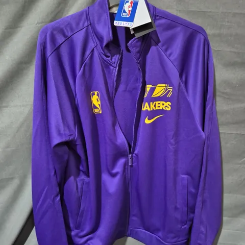 NIKE LAKERS JACKET AND JOGGERS – PURPLE WITH NBA & LAKERS LOGO - SIZE L