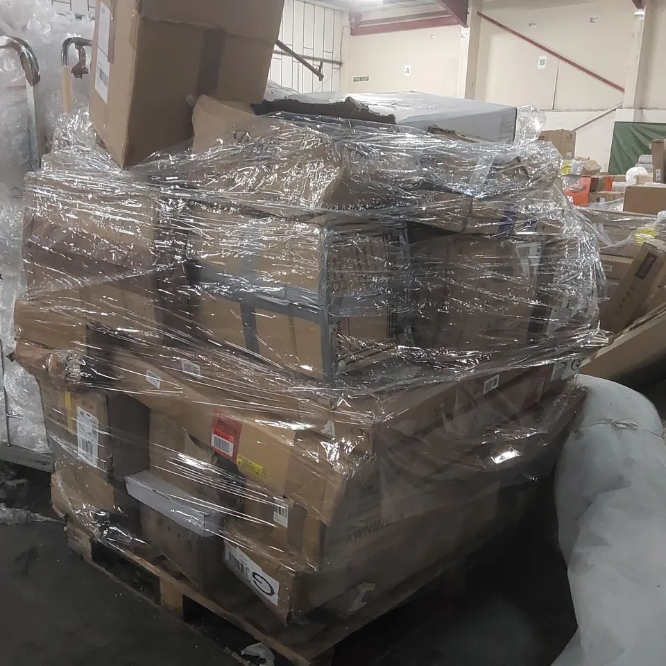 PALLET CONTAINING A LARGE QUANTITY OF ASSORTED FURNITURE PARTS ECT 