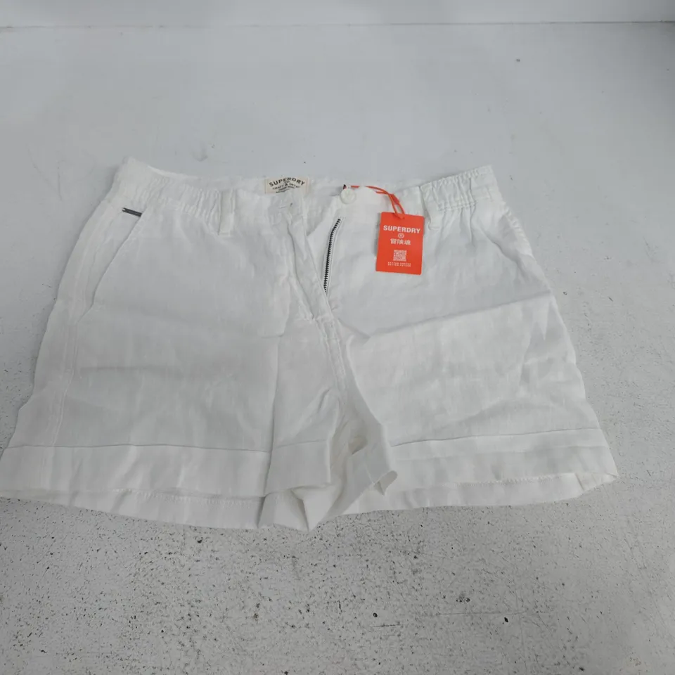SUPERDRY WHITE SHORTS - UK 28"