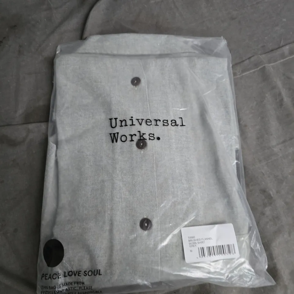 UNIVERSAL WORKS BRUSHED FLANNEL WORK SHIRT – GREY, M