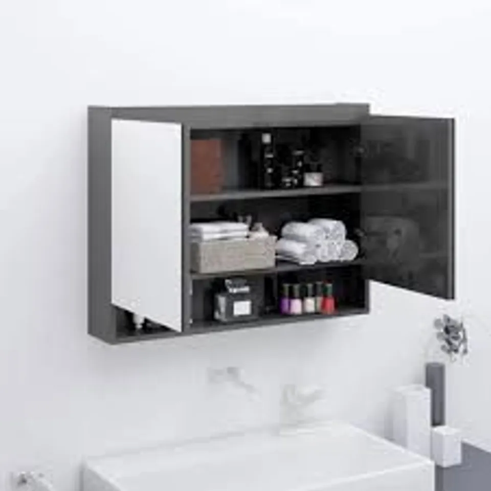 BOXED GUILHERMINA WALL BATHROOM CABINET - GREY