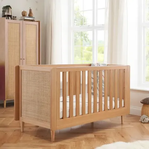 BOXED TUTTI BAMBINI JAPANDI COT BED - LIGHT OAK (2 BOXES)