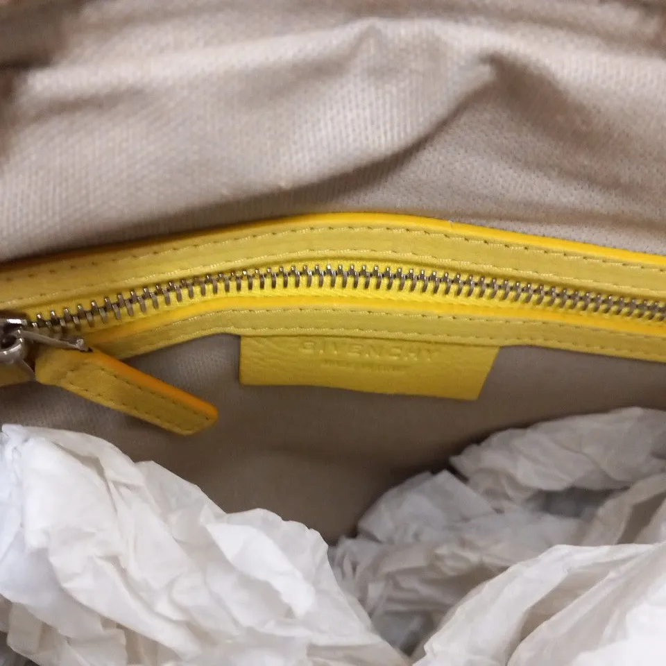 GIVENCHY YELLOW LEATHER HANDBAG