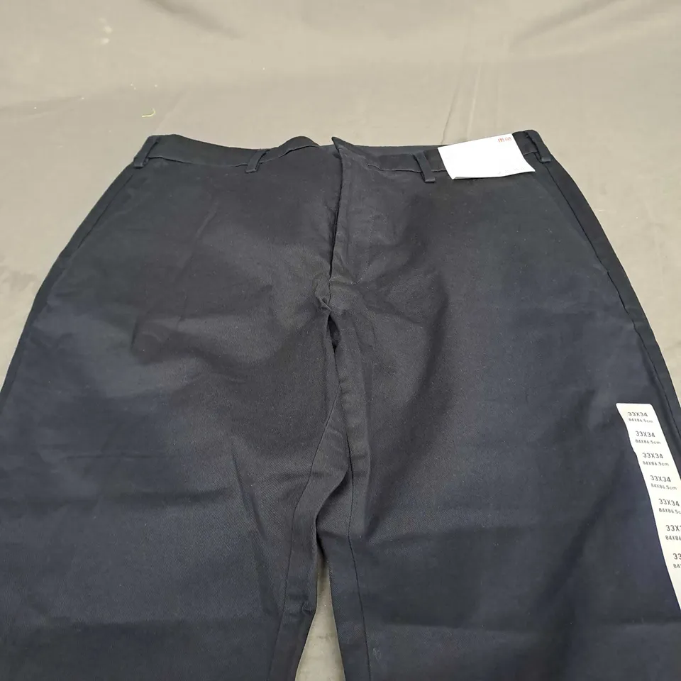 UNIQLO NAVY SLIM FIT CHINOS - 33W 34L