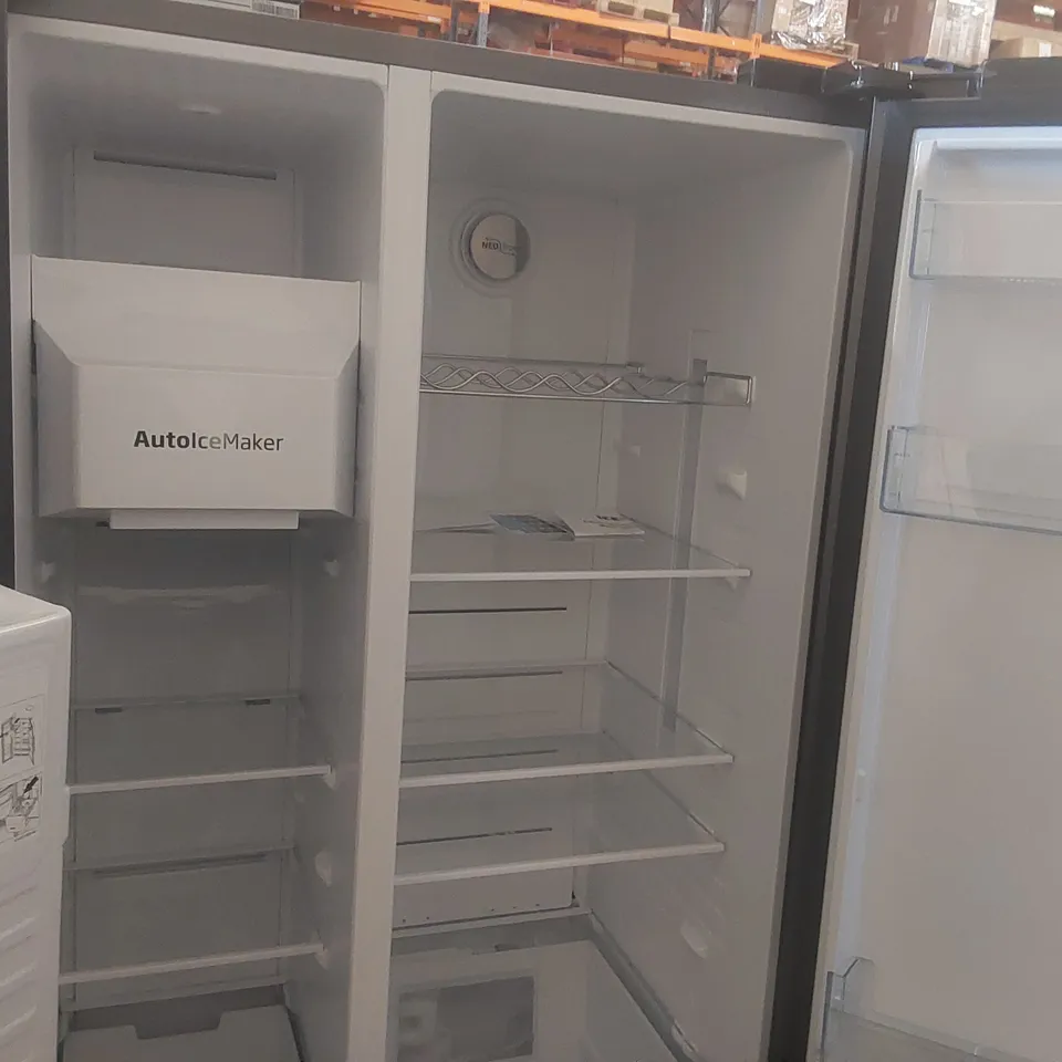 BEKO PRO ASP342VPZ AMERICAN-STYLE FRIDGE FREEZER - BLACK STEEL