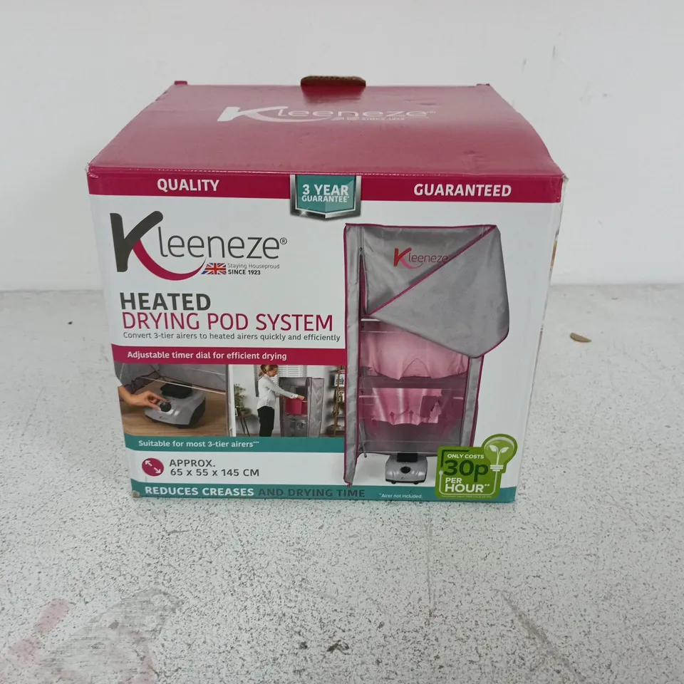 KLEENEZE HEATED DRYING POD SYSTEM – BOXED