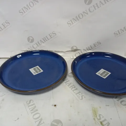 DENBY 1048824 IMPERIAL BLUE 2 PIECE MEDIUM COUPE PLATE SET