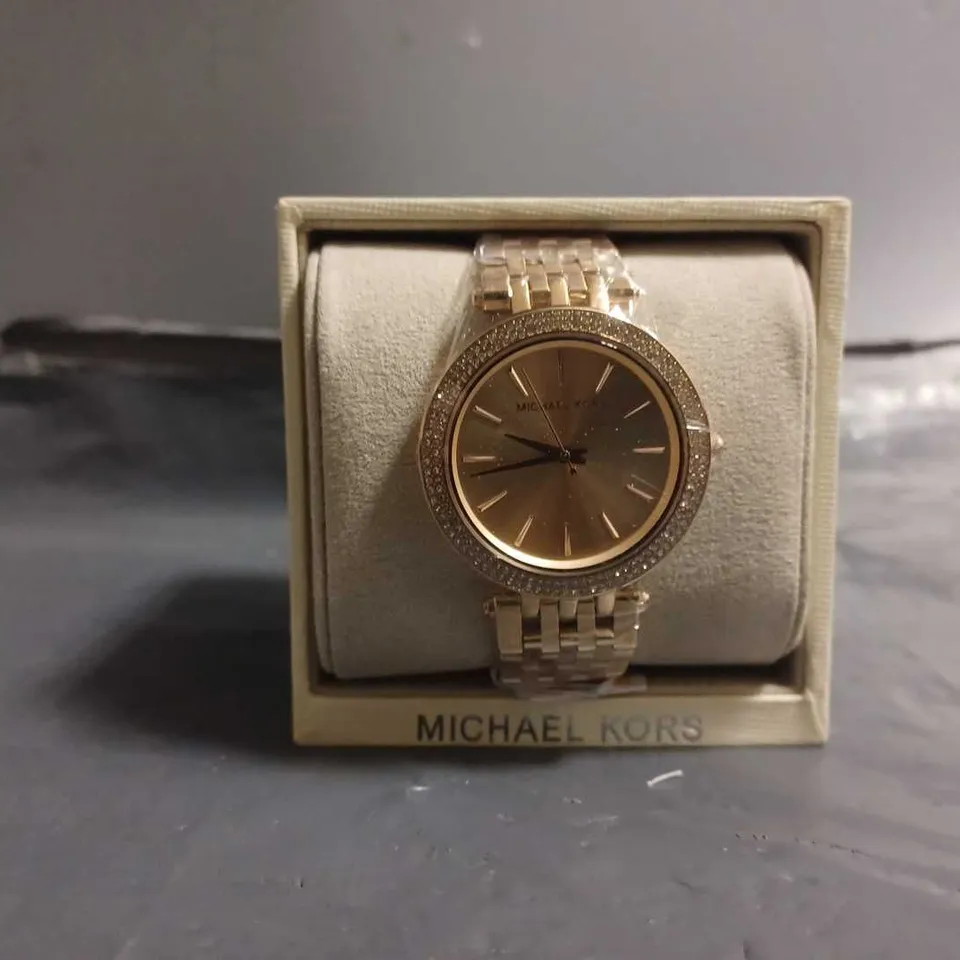 BOXED MICHAEL KORS ROSE GOLD CLASSIC WATCH 