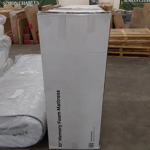 BOXED 10" MEMORY FOAM 4FT SMALL DOUBLE MATTRESS