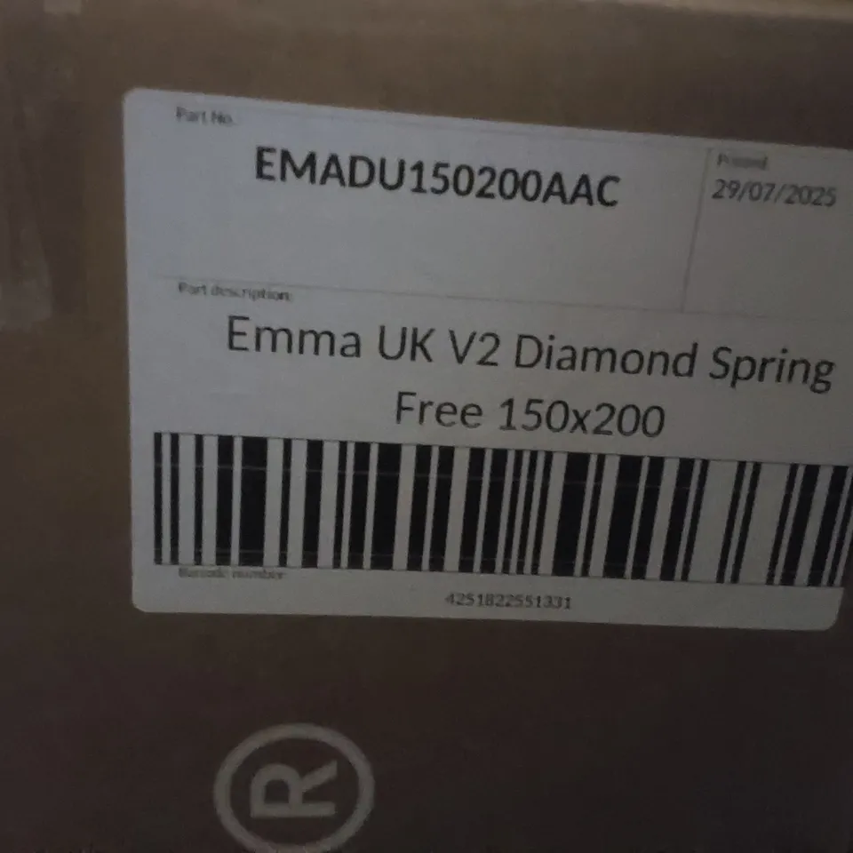 BRAND NEW BOXED EMMA UK V2 DIAMOND SPRING FREE 150 x 200CM KING SIZE MATTRESS 