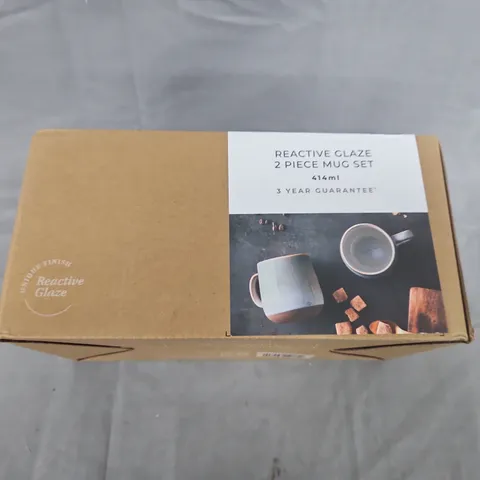 REACTIVE GLAZE 2-PIECE MUG SET, 414 ML – BOXED