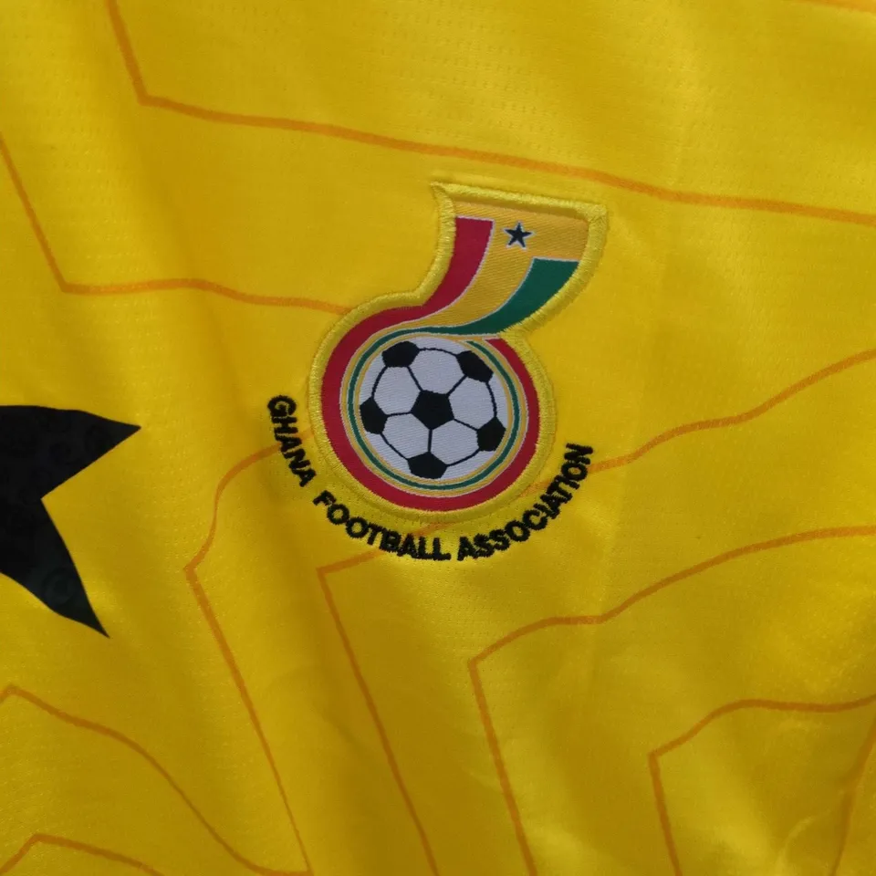 GHANA NATIONAL TEAM FOOTBALL JERSEY – YELLOW, PUMA, CREST, NUMBER 17