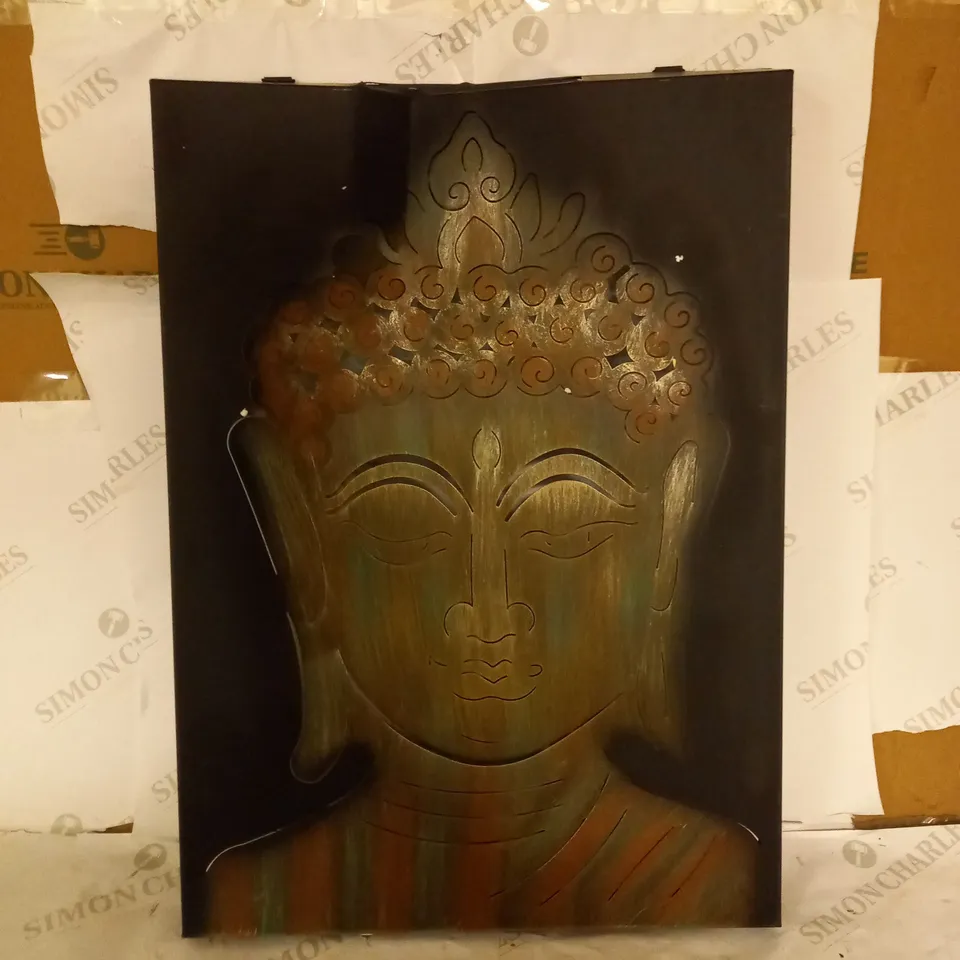 INNOVATORS SOLAR LED PEACEFUL BUDDHA WALL DECOR