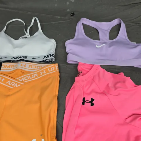 APPROX 20 ASSORTED SPORTSWEAR ITEMS OF CLOTHING TO INCLUDE NIKE, UNDER ARMOUR, ADIDAS, ETC
