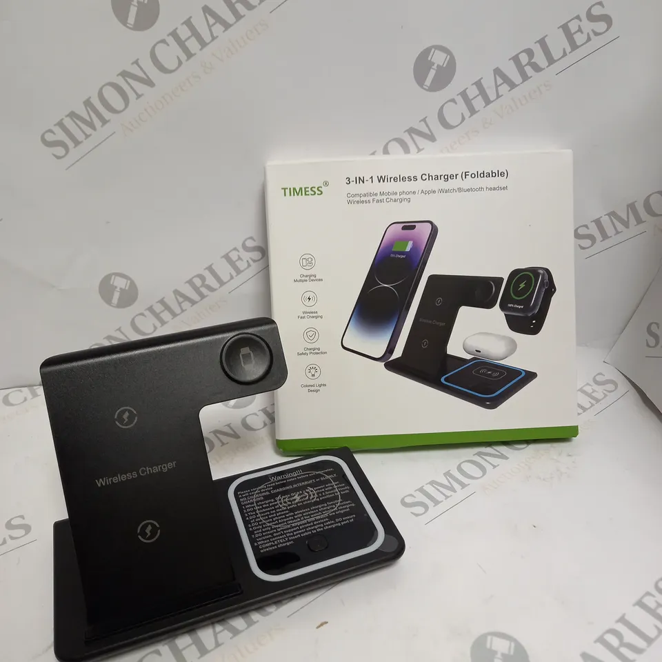 BOXED TIMES 3-IN-1 FOLDABLE WIRELESS CHARGER 