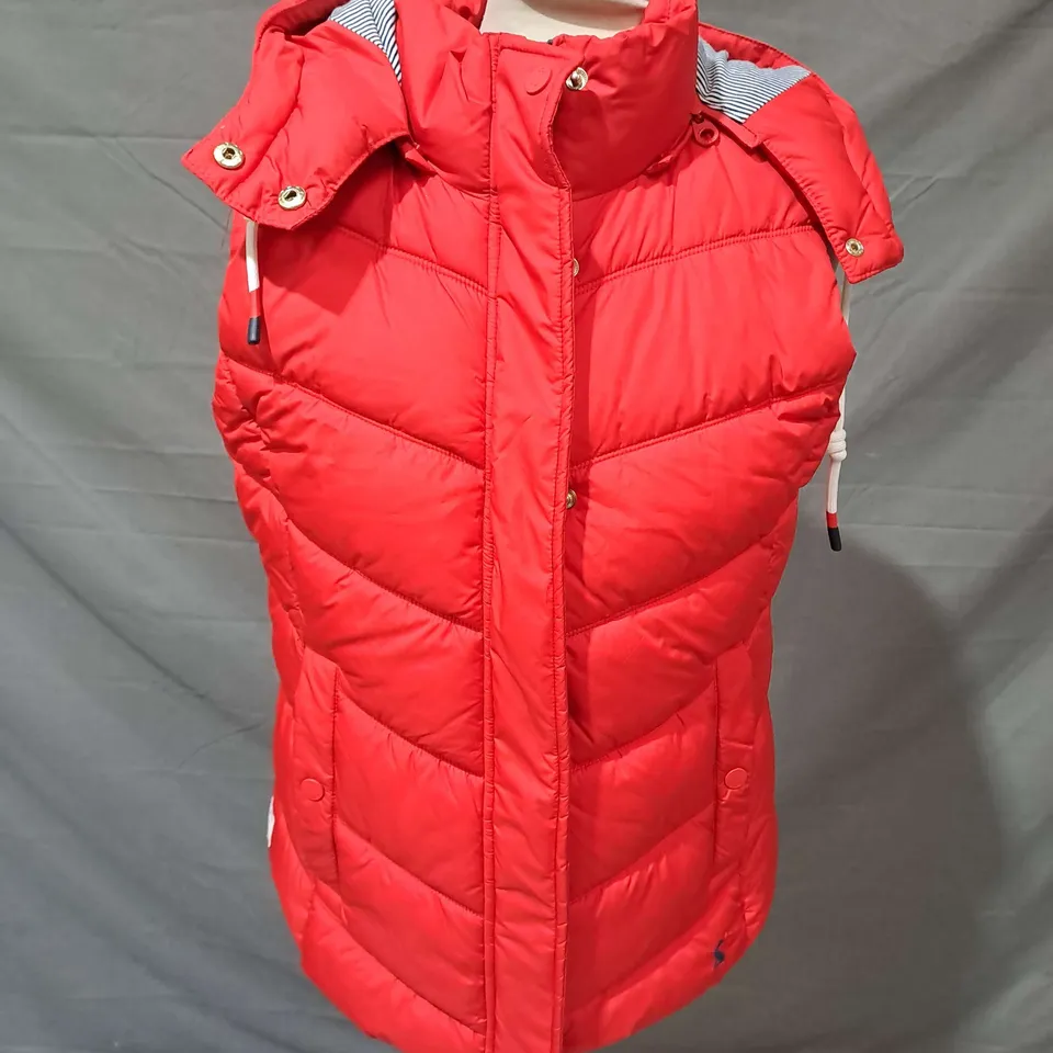 JOULES PADDED GILET IN RED SIZE 18