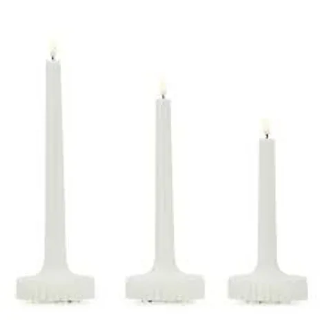 K BY KELLY HOPPEN SET OF 3 FLAMELESS TAPER CANDLES