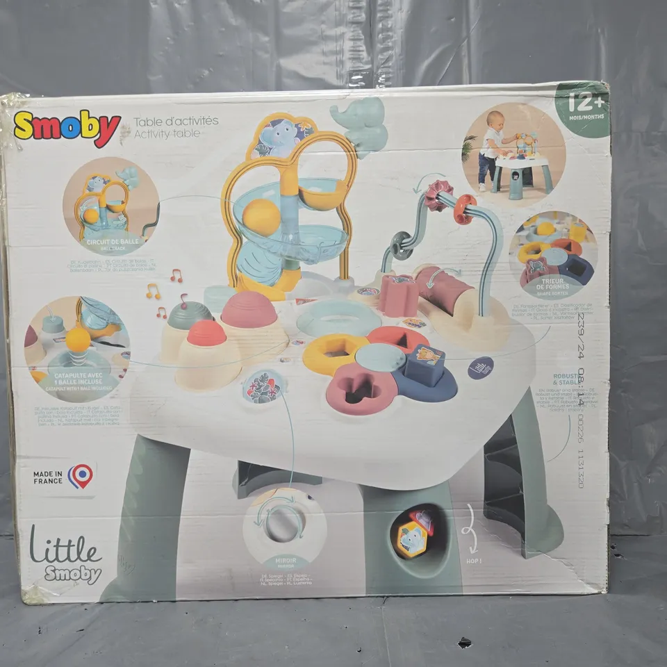 BOXED LITTLE SMOBY ACTIVITY TABLE  RRP £44.99
