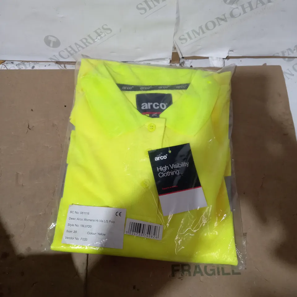 ARCO WOMENS HI-VIS L/S POLO TOP - 20