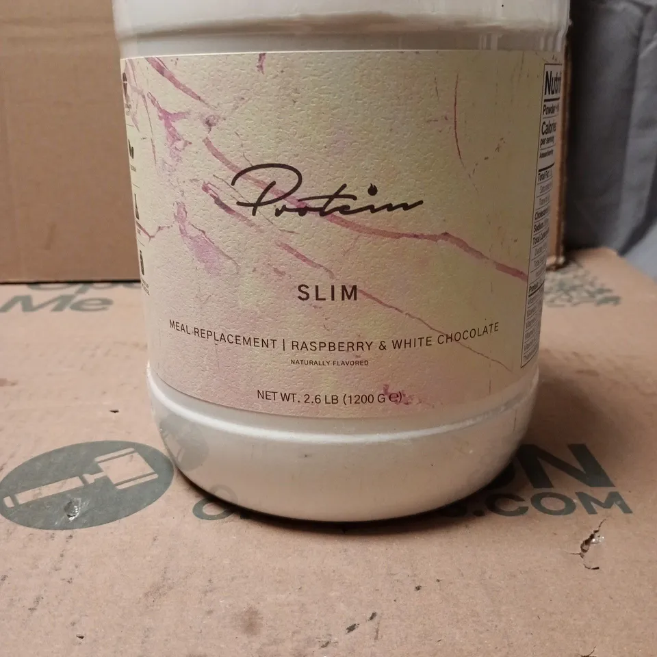 PROTEIN SLIM MEAL REPLACEMENT POWDER – RASPBERRY & WHITE CHOCOLATE, 2.6 LB (1200 G)