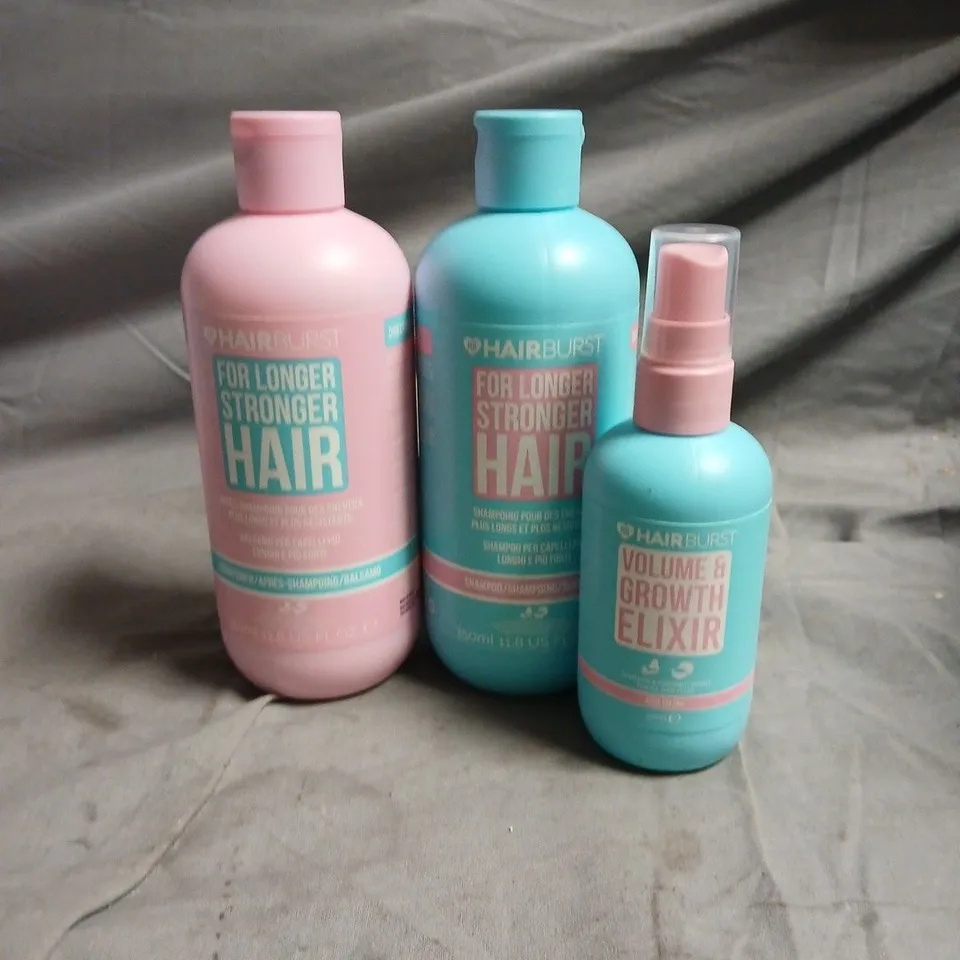 HAIRBURST FOR LONGER STRONGER HAIR SET – 3-PIECE SHAMPOO, CONDITIONER AND ELIXIR SPRAY