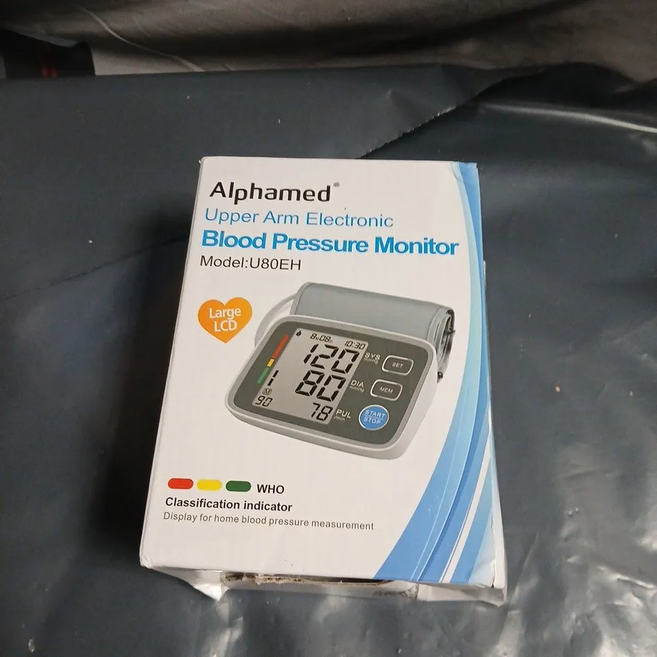 ALPHAMED UPPER ARM BLOOD PRESSURE MONITOR – MODEL U80EH – BOXED