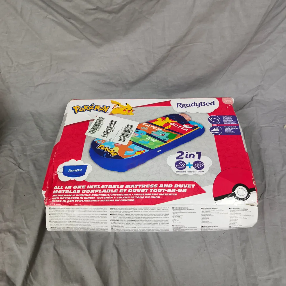 READYBED POKEMON ALL IN ONE INFLATABLE MATTRESS AND DUVET