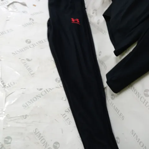 MENS UNDER ARMOUR TRACKSUIT BLACK, BURGUNDY AND RED SIZE LARGE.