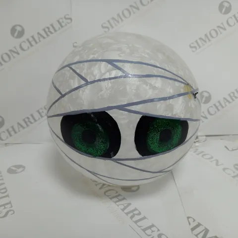 FESTIVE 20CM BO LIT MUMMY GLASS BALL HALLOWEEN DECORATION