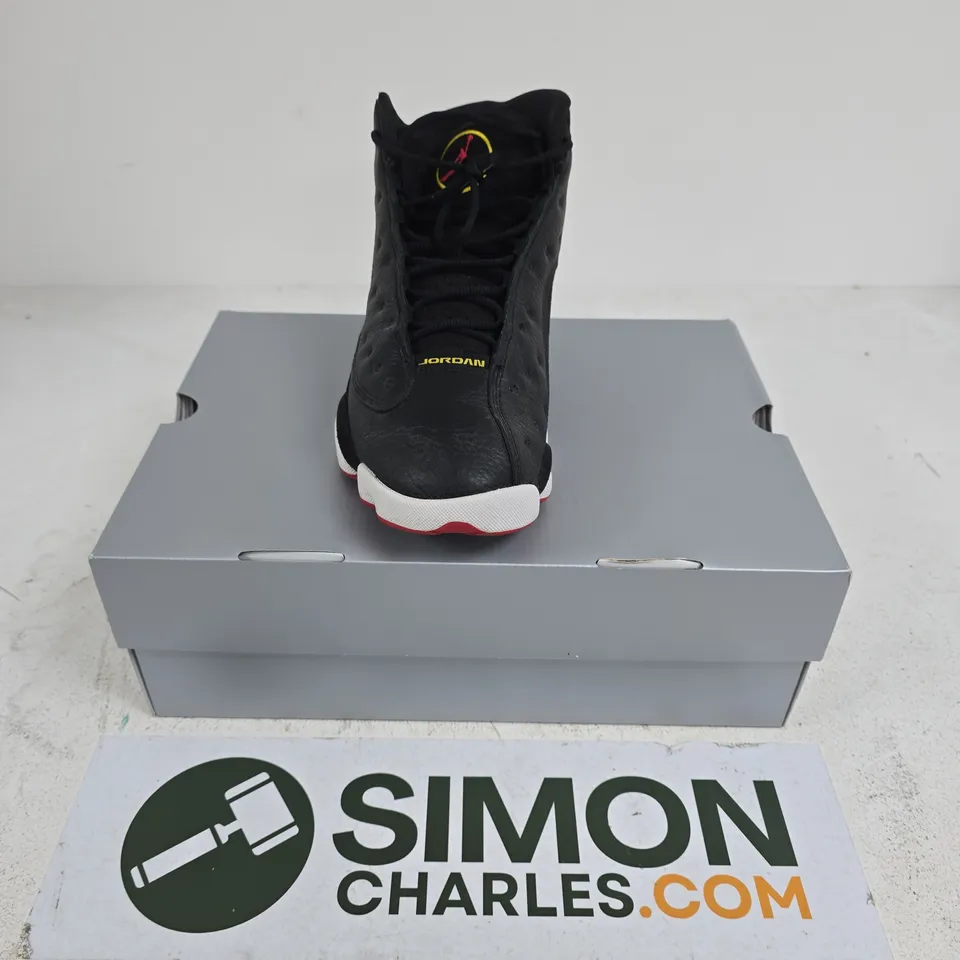 BOXED PAIR OF NIKE AIR JORDAN 13 RETRO IN BLACK - UK 10