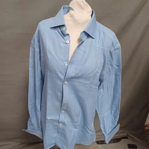 CHARLES TYRWHITT BUTTON UP LONG SLEEVE SHIRT IN BLUE SIZE 16 1/2/34"