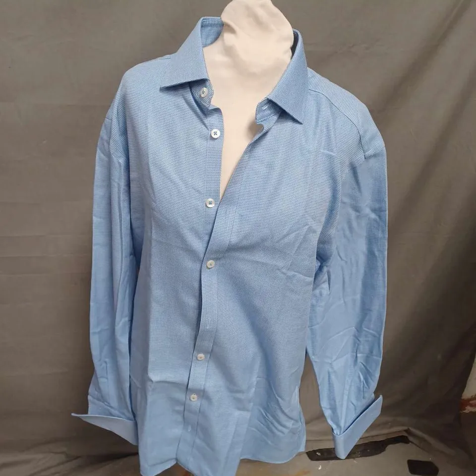 CHARLES TYRWHITT BUTTON UP LONG SLEEVE SHIRT IN BLUE SIZE 16 1/2/34"