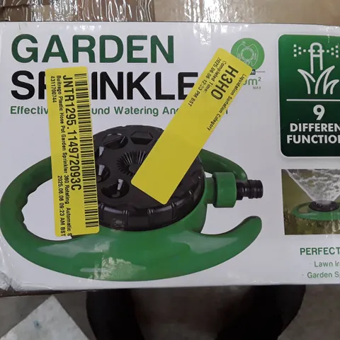BOXED BUITRAGO PLASTIC HOSE POT GARDEN SPRINKLER 360 ROTATING AUTOMATIC SPRINKLER SYSTEM 9 FUNCTION 