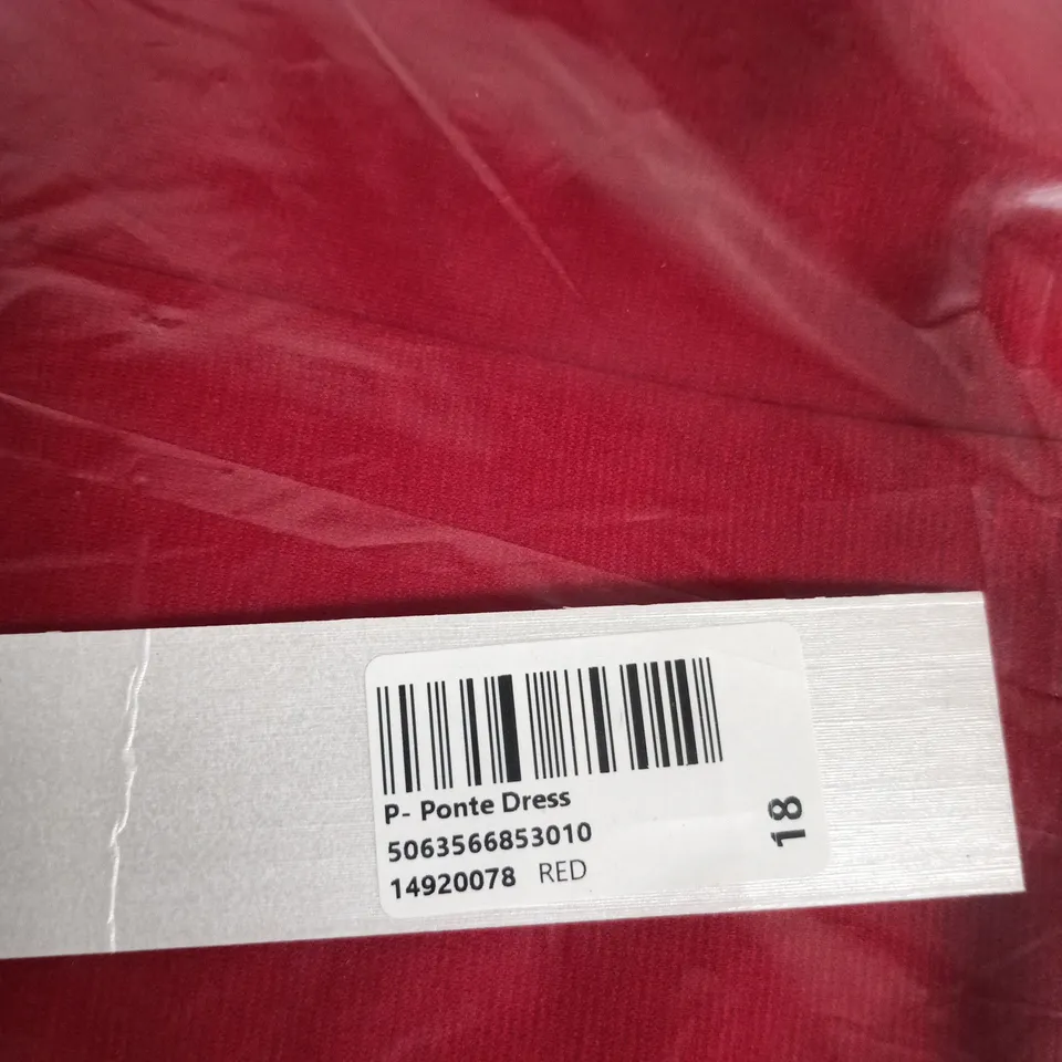 UK 18 ROMAN PETITE RED PONTE DRESS