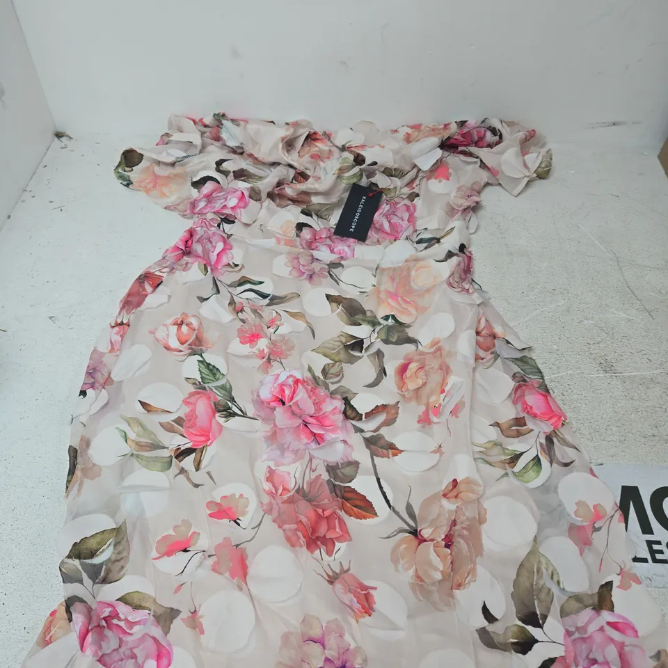 KALEIDOSCOPE FLORAL PRINT MIDI DRESS - 14